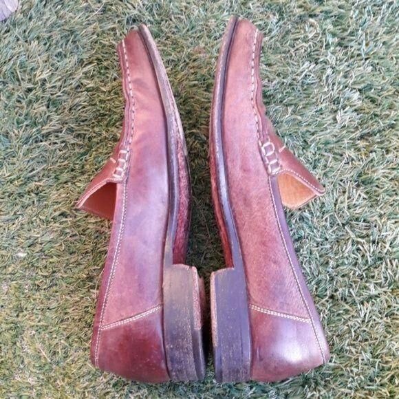 Cole Haan Collection Penny Loafer Leather Slide On Brown Contrast Stitching 8.5 - Picture 5 of 8